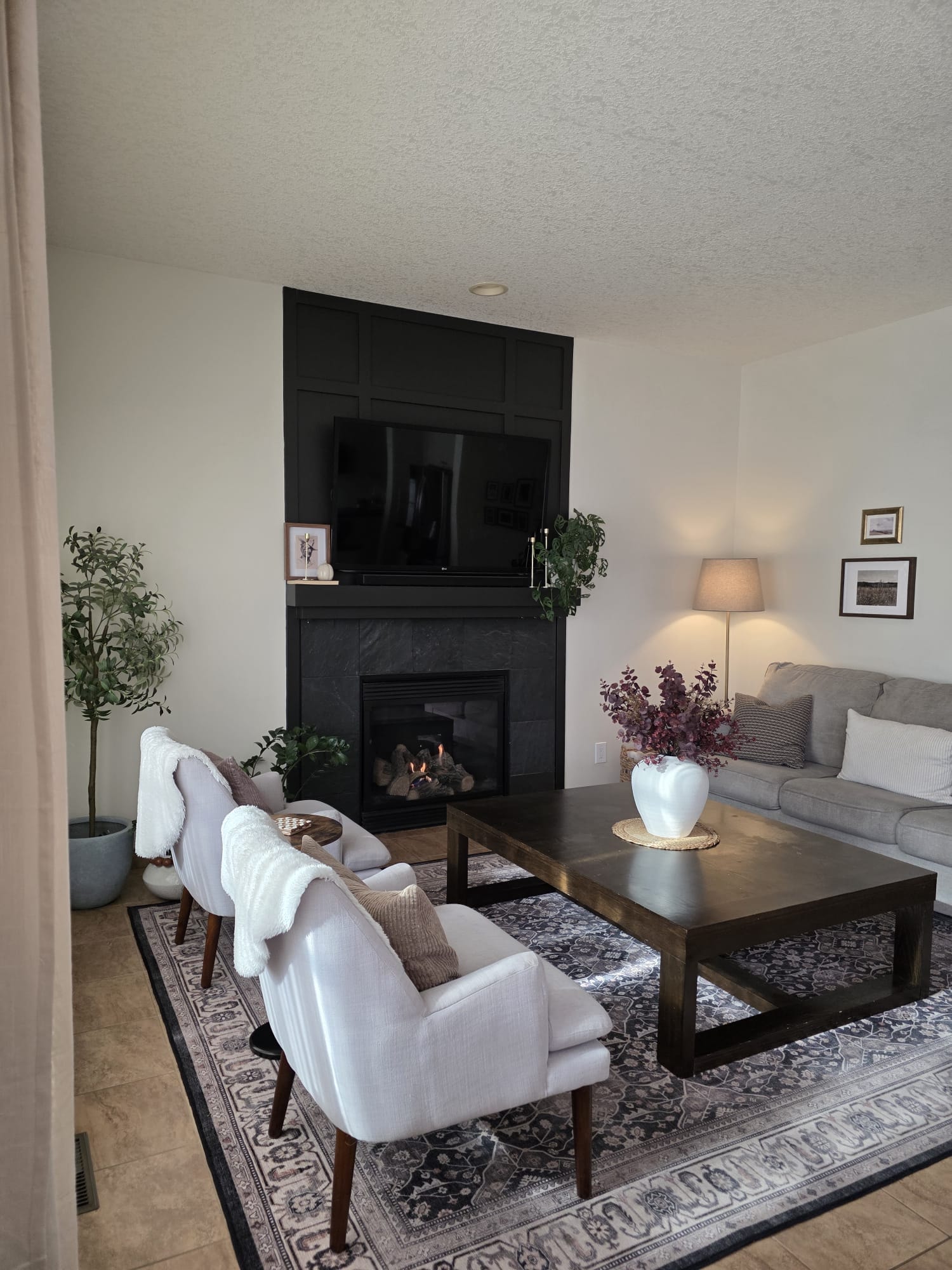 Living room — fireplace seating arrangement